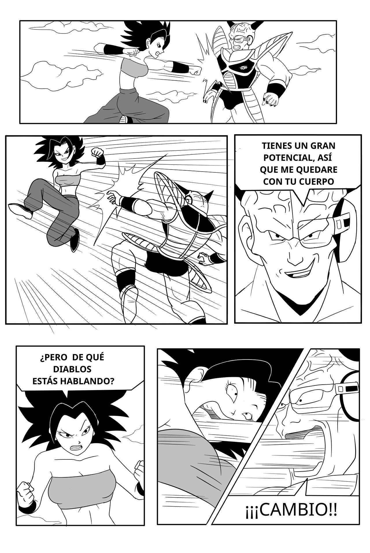 Que pasaría si... Ginyu vs Caulifla image number 2