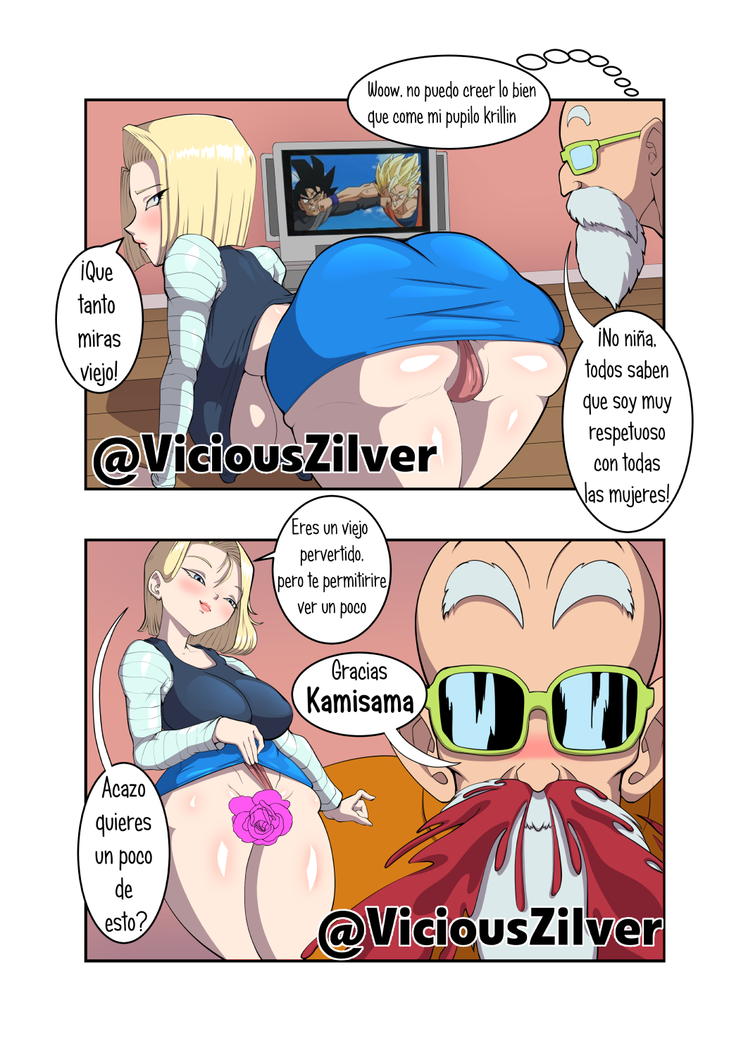 Android 18 x Master Roshi image number 2
