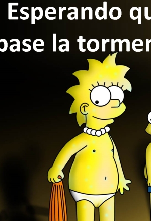 Comic xxx de \"Los Simpsons\" - Esperando que pase la tormenta